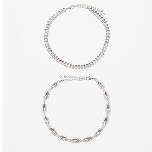NWT ZARA PACK OF BEJEWELED CHOKERS